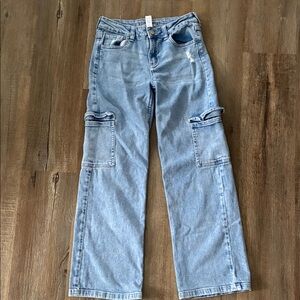 Justice Light Blue Straight Leg Women's Jeans